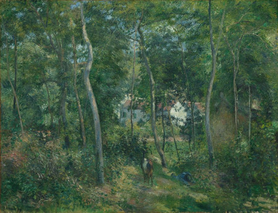 Edge of the Woods Near L'Hermitage, Pontoise by Camille Pissarro