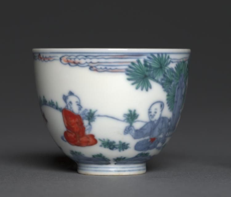 Wine Cup with Children at Play by Unknown maker (China)